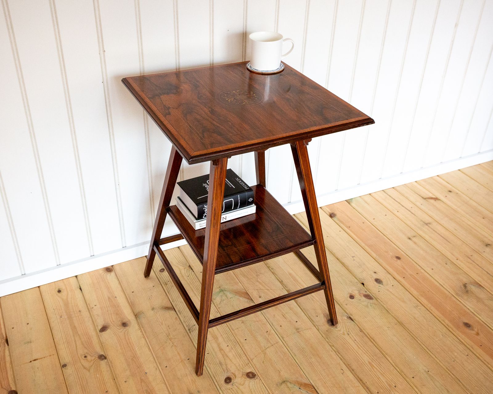 Furniture Antique Rosewood Side Table Edwardia.N Decorative Inlaid Lamp Tabl.E Fine Country House Early 20th C 1900s photo