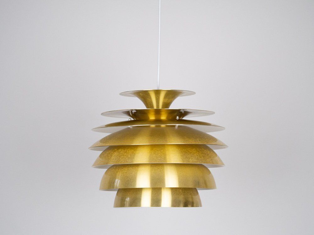 Vintage hanglamp van Bent Karlby voor Lyfa, Denemarken, jaren 1970