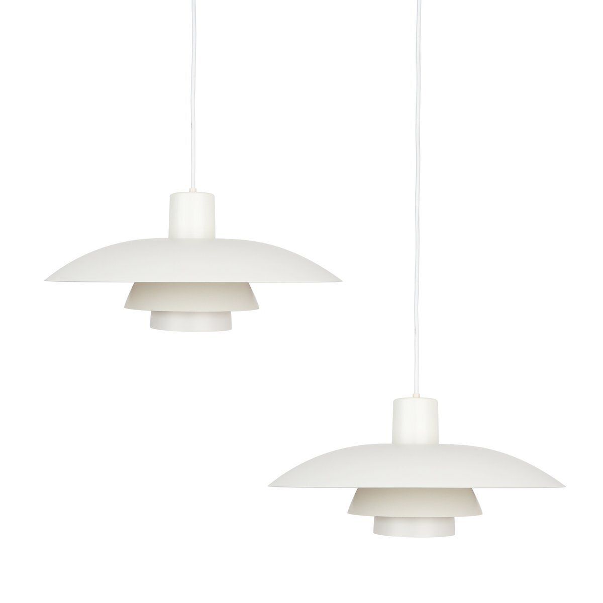 Vintage Ph 4/3 Hanglampen Van Poul Henningsen Voor Louis Poulsen, Denemarken, 1966, Set Van 2