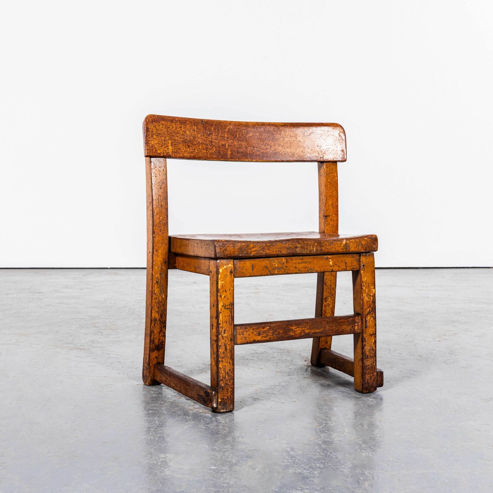 1920's English Children's Stacking School Hall Chairs   Set Of Four photo for sale