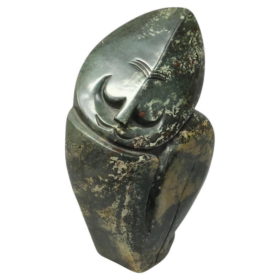 Decorative African Stone Sculpture, Abstract Modernist Signed Zimbabwe Status photo furniture