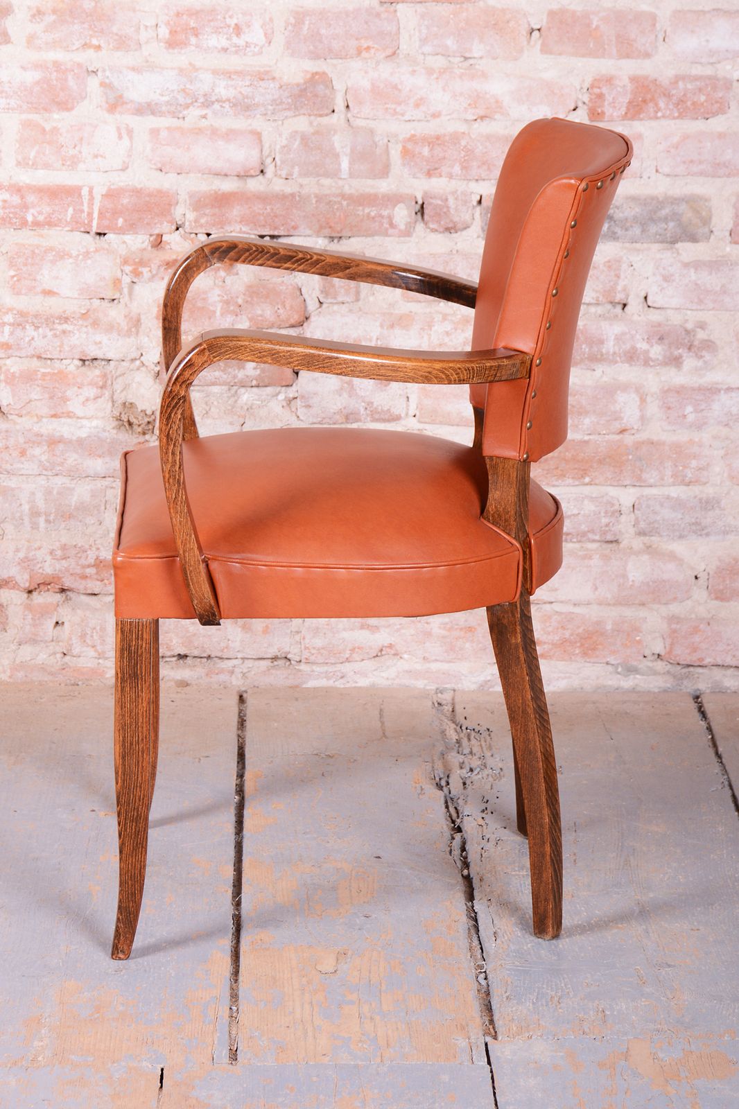 Restored Art Deco Armchair, By Jules Leleu, Beech, Revived Polish, France, 1930s photo for sale