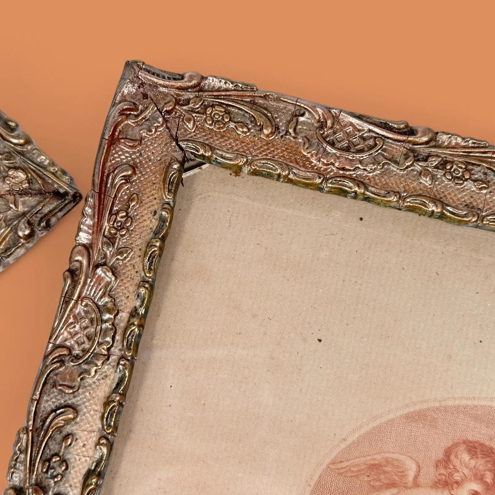 photo for sale Antique Bartolozzi Cherub Stipple Engraving Pair, 1791 Georgian Gilt Frames