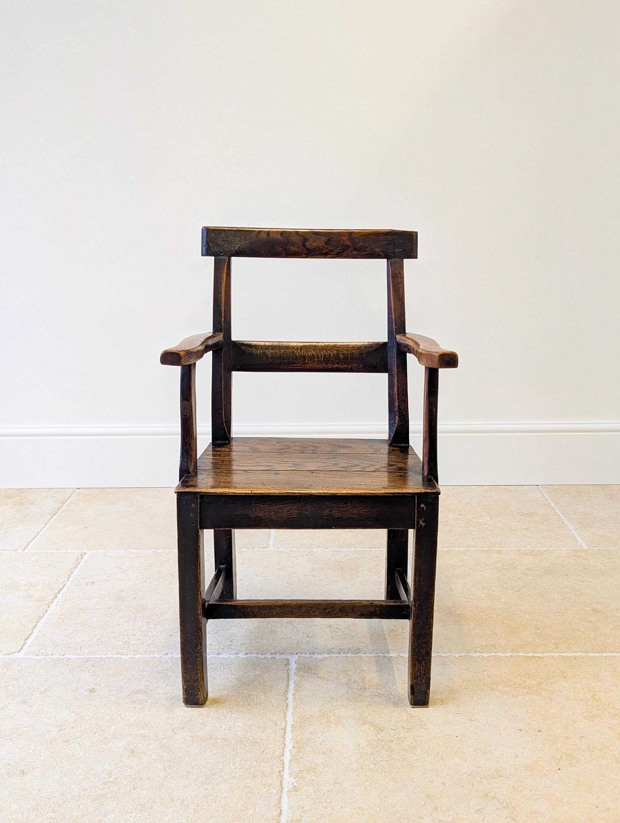 Antique Georgian Oak Vernacular Armchair C.1800 photo furniture
