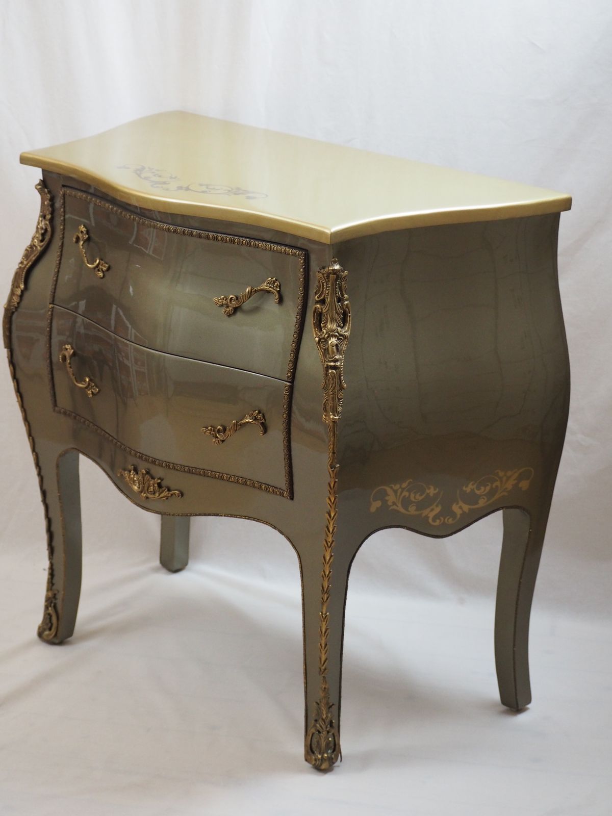 Bombe Louis XV Style Chest Of Drawers photo furniture