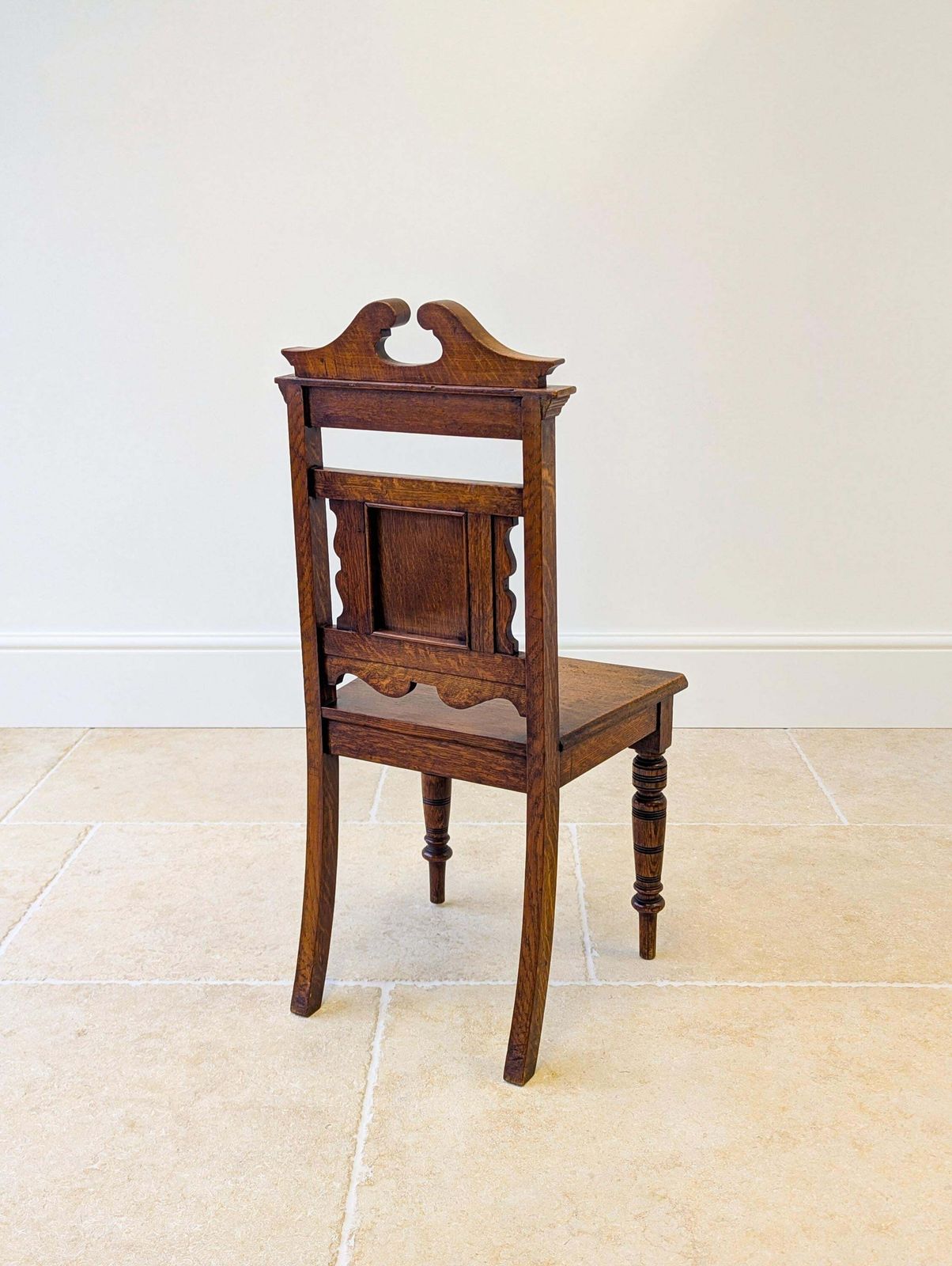 photo vinterior Antique Victorian Oak Hall Chair C.1890