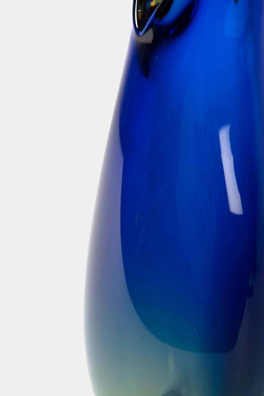 Flavio Poli Glass Vase, Sommerso, 60s photo vintage