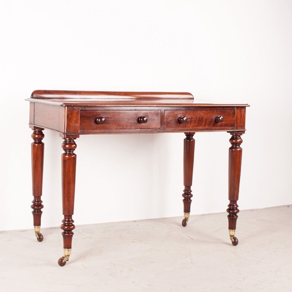 Fine Quality 19thc Mahogany Two Drawer Side Table By W Williamson & Sons Of Guildford photo furniture