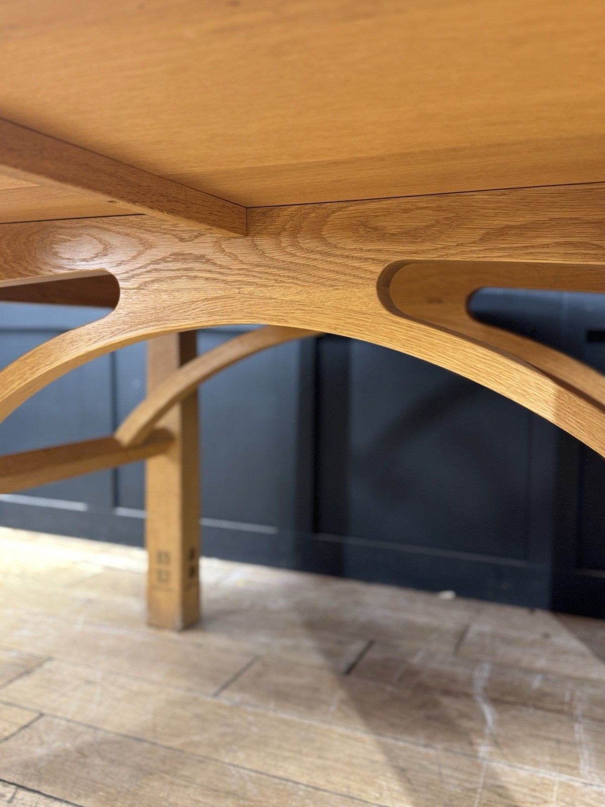 Solid Oak Oval Dining Kitchen Table 190cm – Designer David Gregson photo Furniture