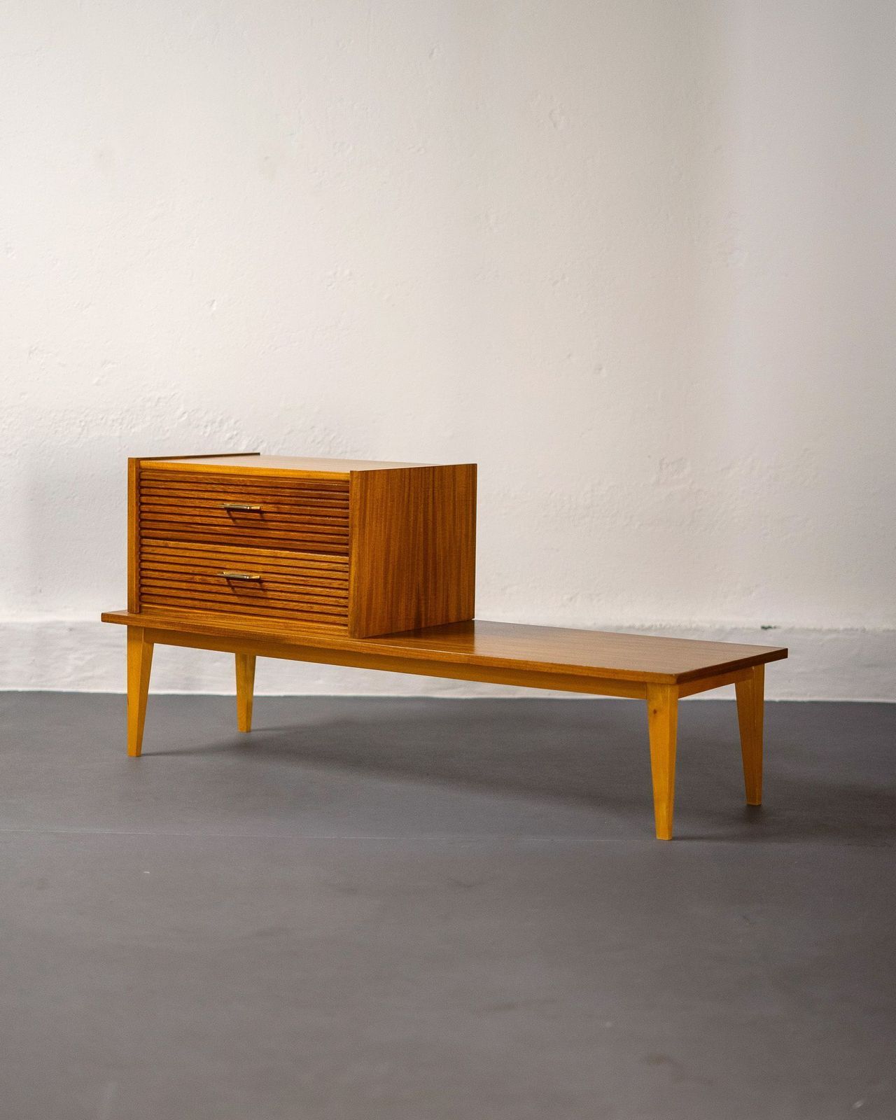 Mid Century Teak Reception Bench photo furniture