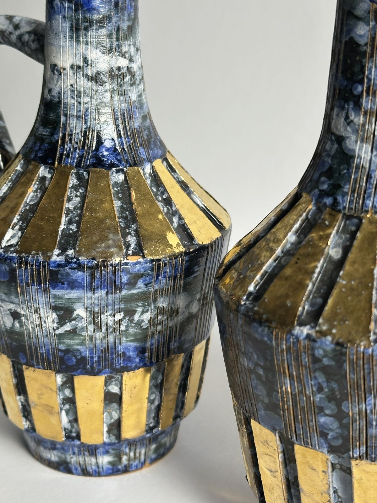 Pair Of 1960s Italian Ceramic Pitcher Vases By Fratelli Fanciullacci photo furniture