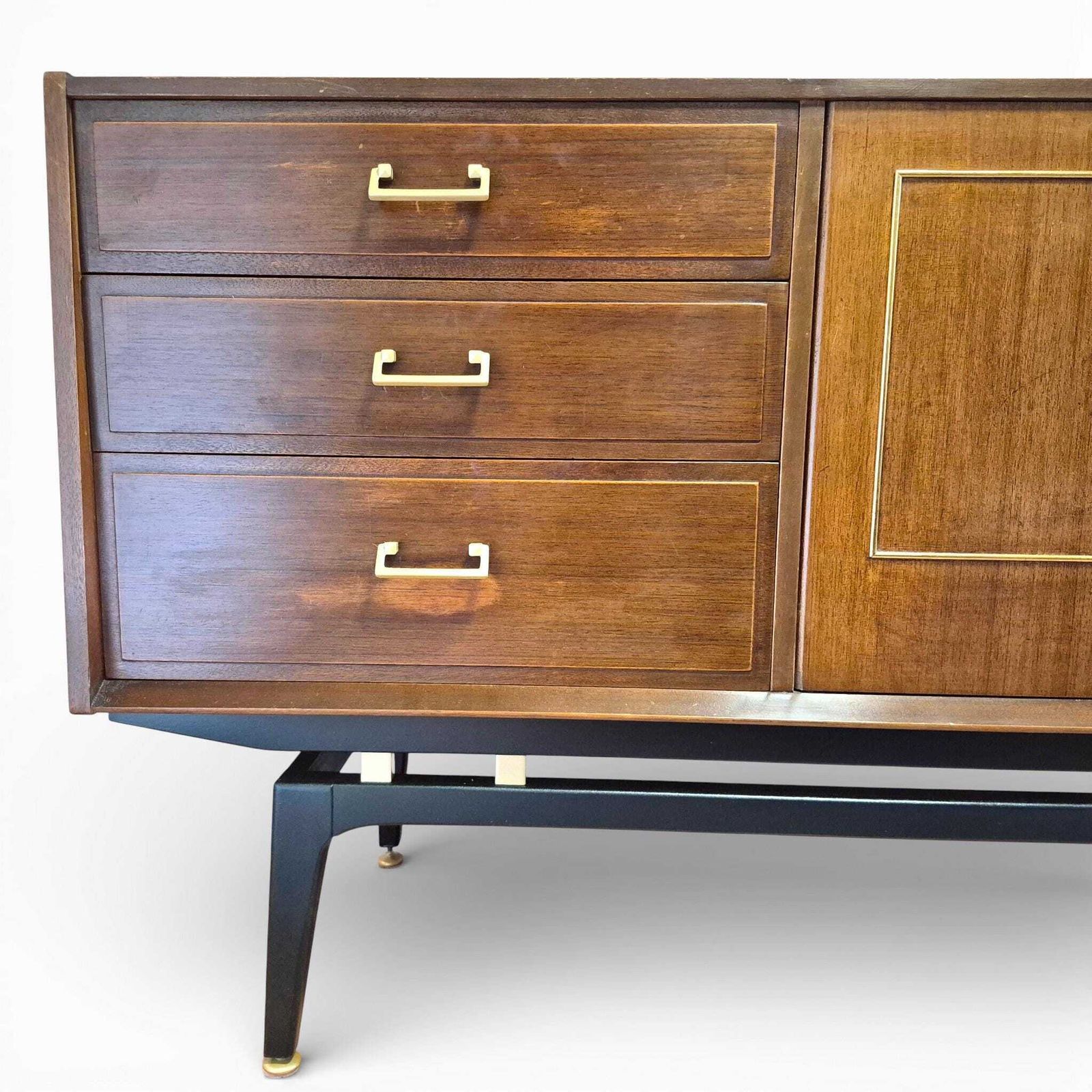 Mid Century Nathan Sideboard | Vintage Teak & Mahogany Cabinet | Retro Storage Furniture | Upcycle Project photo Furniture