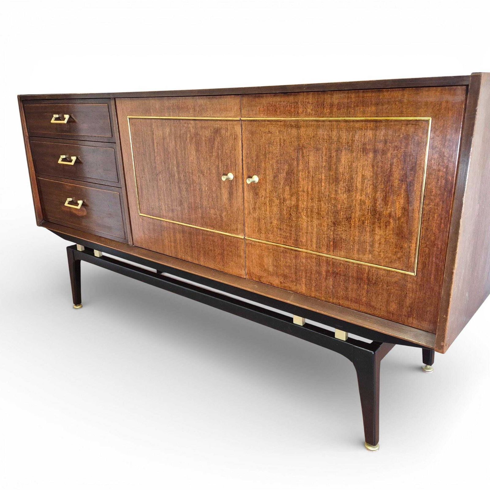 photo buy Mid Century Nathan Sideboard | Vintage Teak & Mahogany Cabinet | Retro Storage Furniture | Upcycle Project