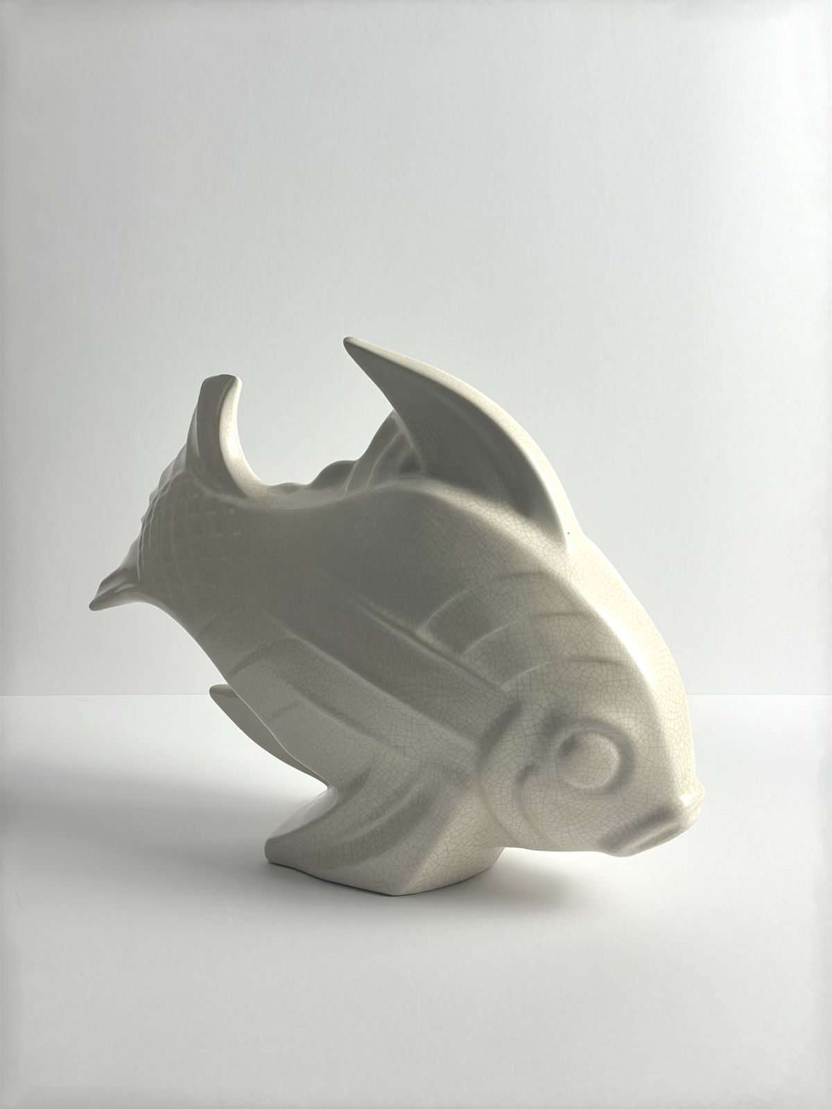 Art Deco Ceramic Koi Fish By Lejan, France, 1930s photo Art