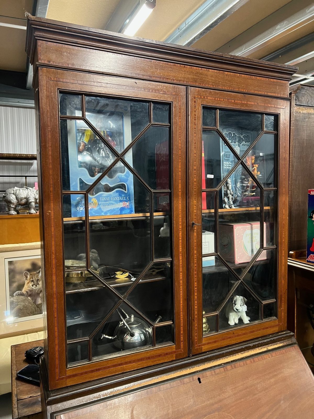 Antique Mahogany Bureau Bookcase photo Furniture
