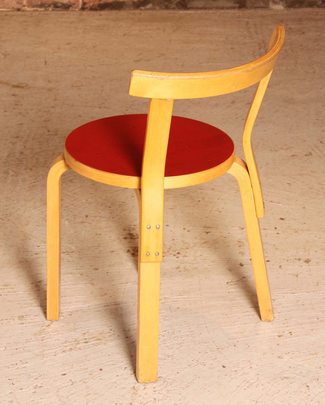 photo furniture Mid Century Alvar Aalto Children's Table And Chair Model 68 By Artek, Finland, Circa 1960s.