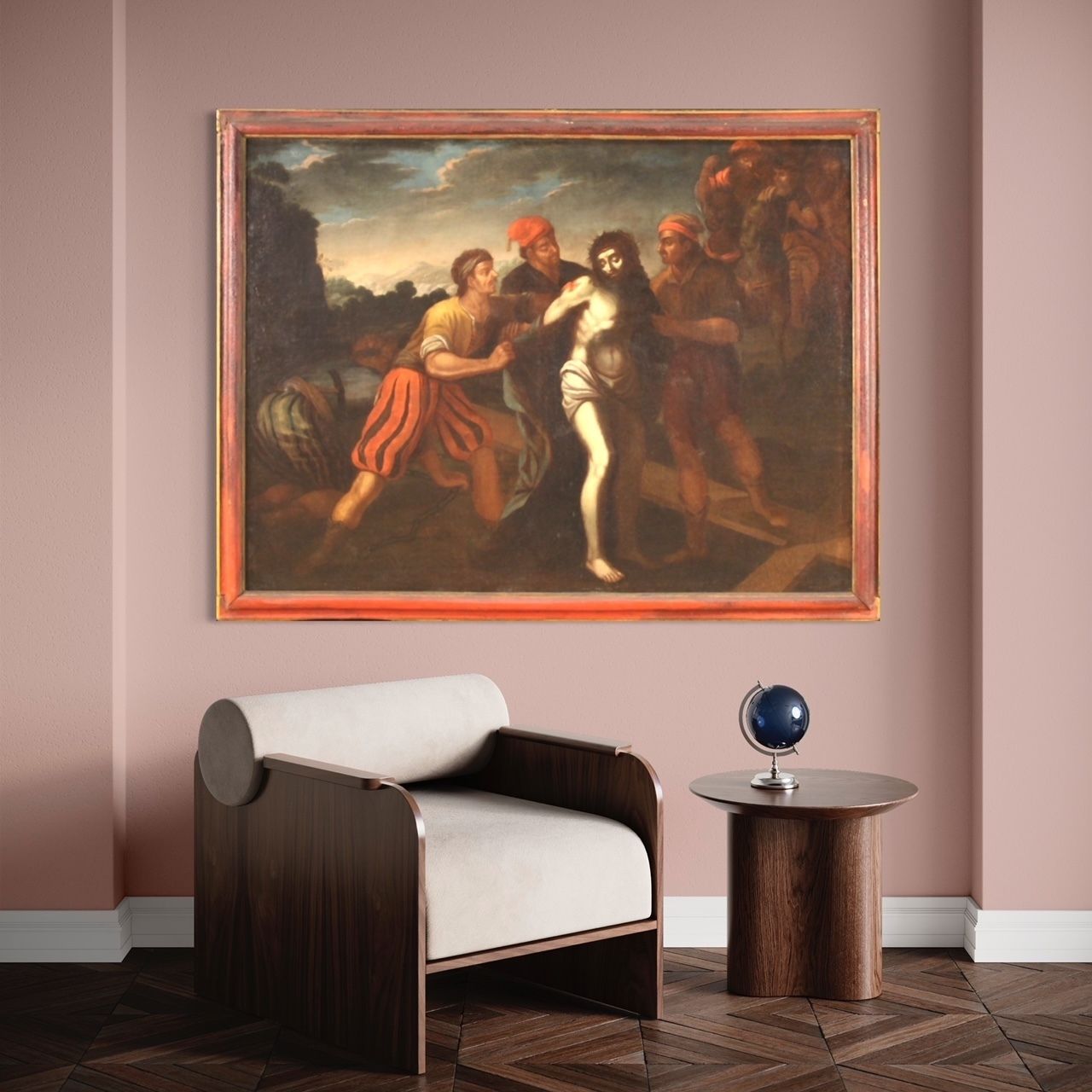 Italian Painting Passion Of Christ From The 17th Century photo for sale