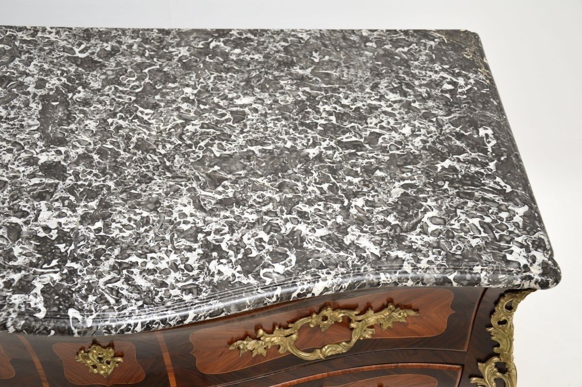 Furniture Antique French Louis XV Marble Top Commode By Jacques Bircklé photo