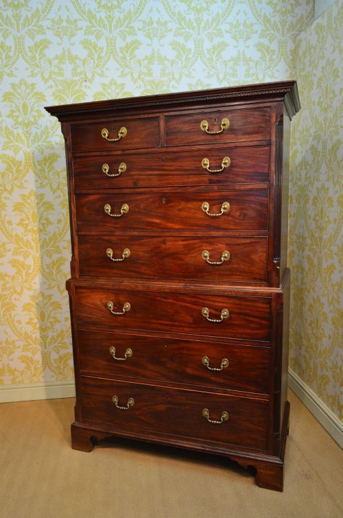 Beautiful George III Mahogany Chest On Chest photo furniture