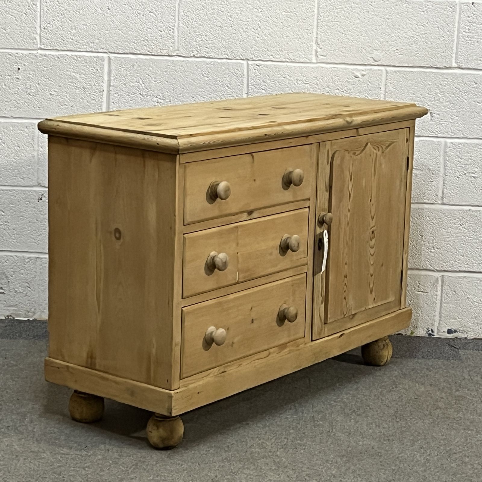 Small Edwardian Pine Chiffonier With 3 Drawers photo furniture