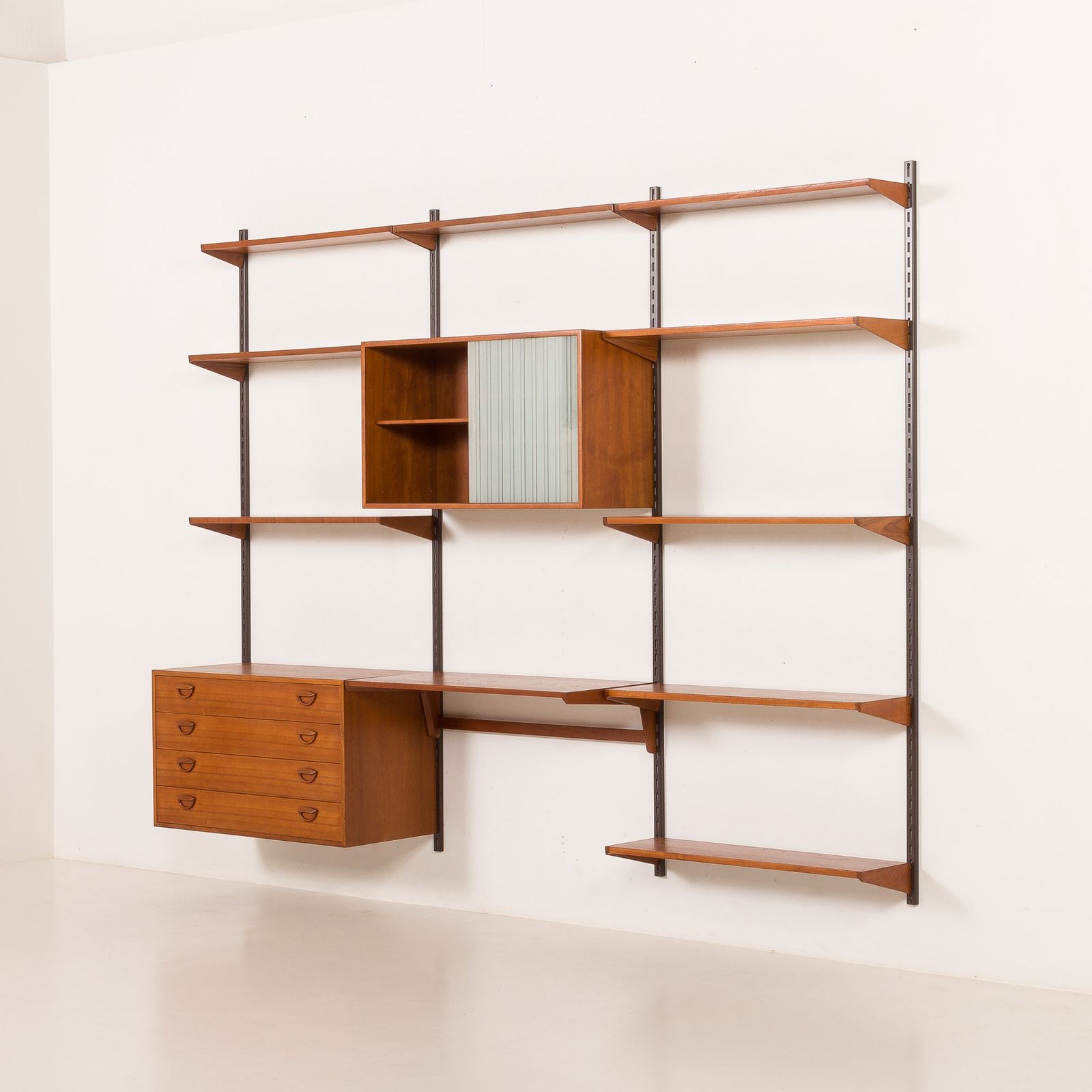 Kai Kristiansen Shelving Unit In Teak By Fm Mobler, Denmark, 1960s photo buy