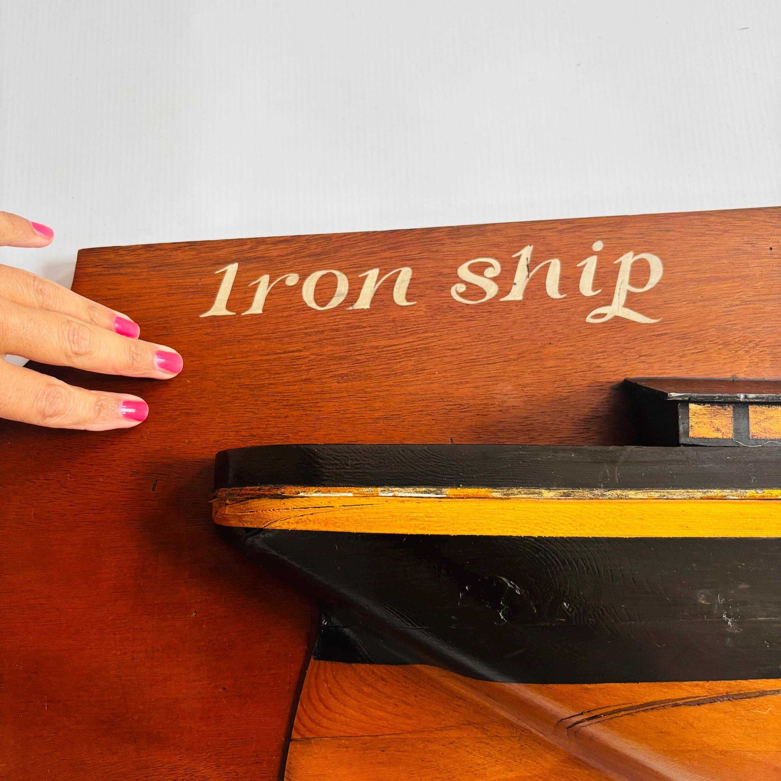 photo furniture Rare Museum Piece Victorian Ship Half Hull Model: T. Armstrong & Co, 1855 "Hannah"   1.56 M Long