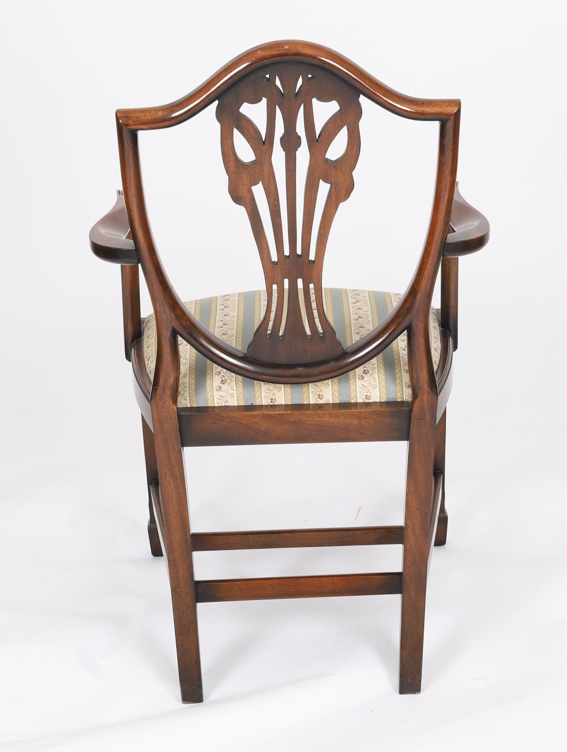 Vintage Set 12 English Harrods Shield Back Dining Chairs Mid 20th Century photo 3750.0