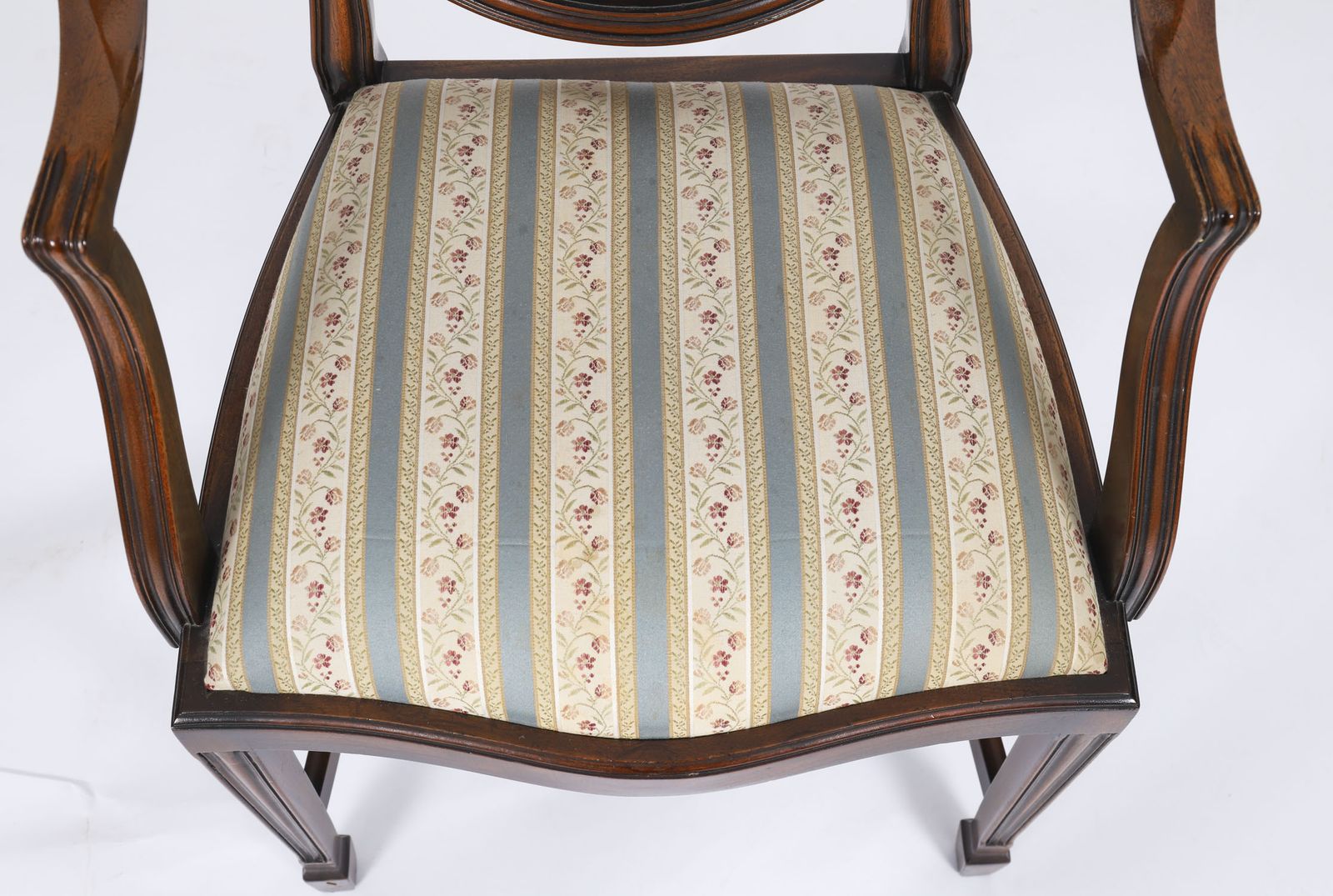Vintage Set 12 English Harrods Shield Back Dining Chairs Mid 20th Century photo vintage