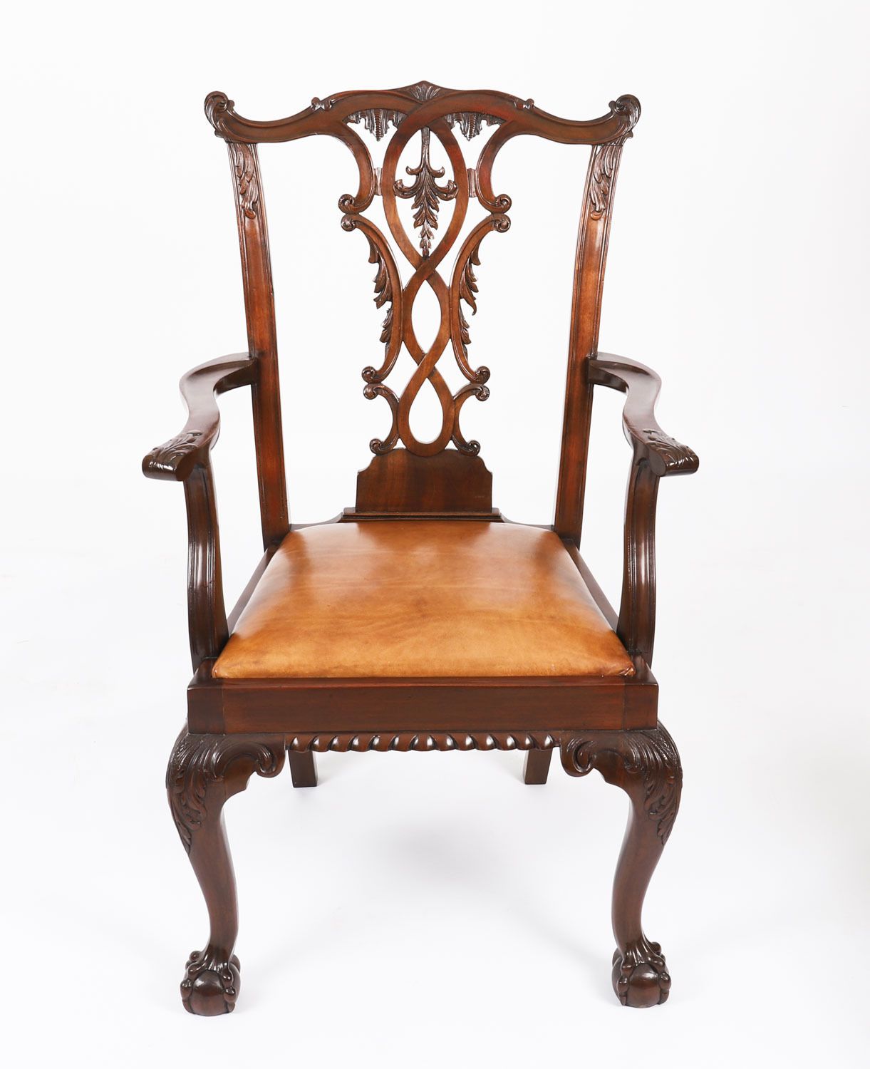Antique Set Of 12 Mahogany Chippendale Dining Chairs Circa 1900 photo furniture