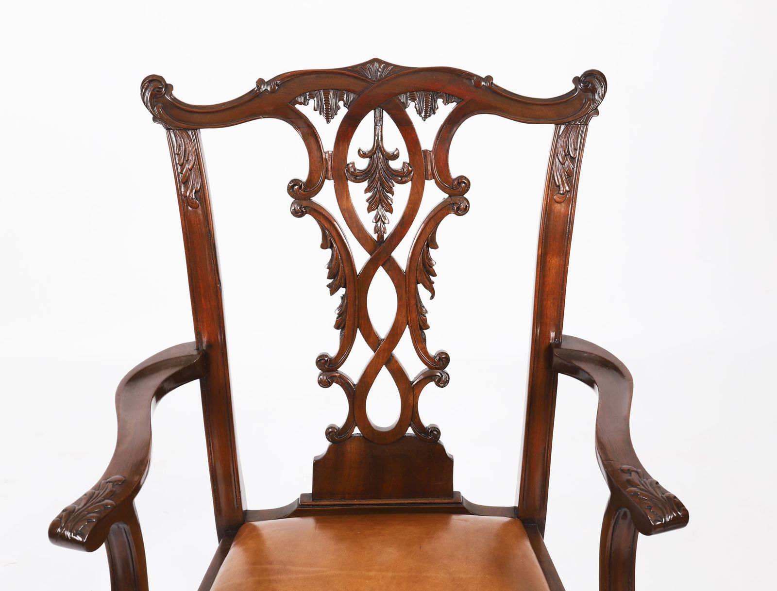 Antique Set Of 12 Mahogany Chippendale Dining Chairs Circa 1900 photo 5250.0