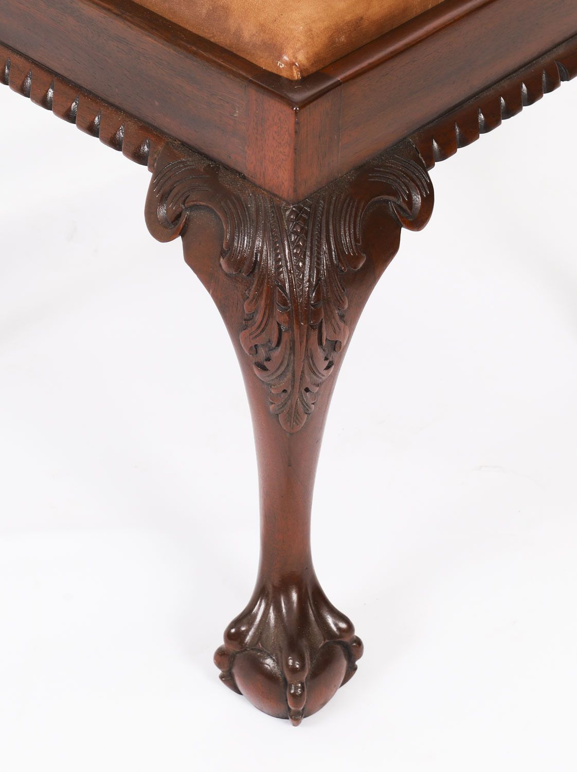 photo vinterior Antique Set Of 12 Mahogany Chippendale Dining Chairs Circa 1900