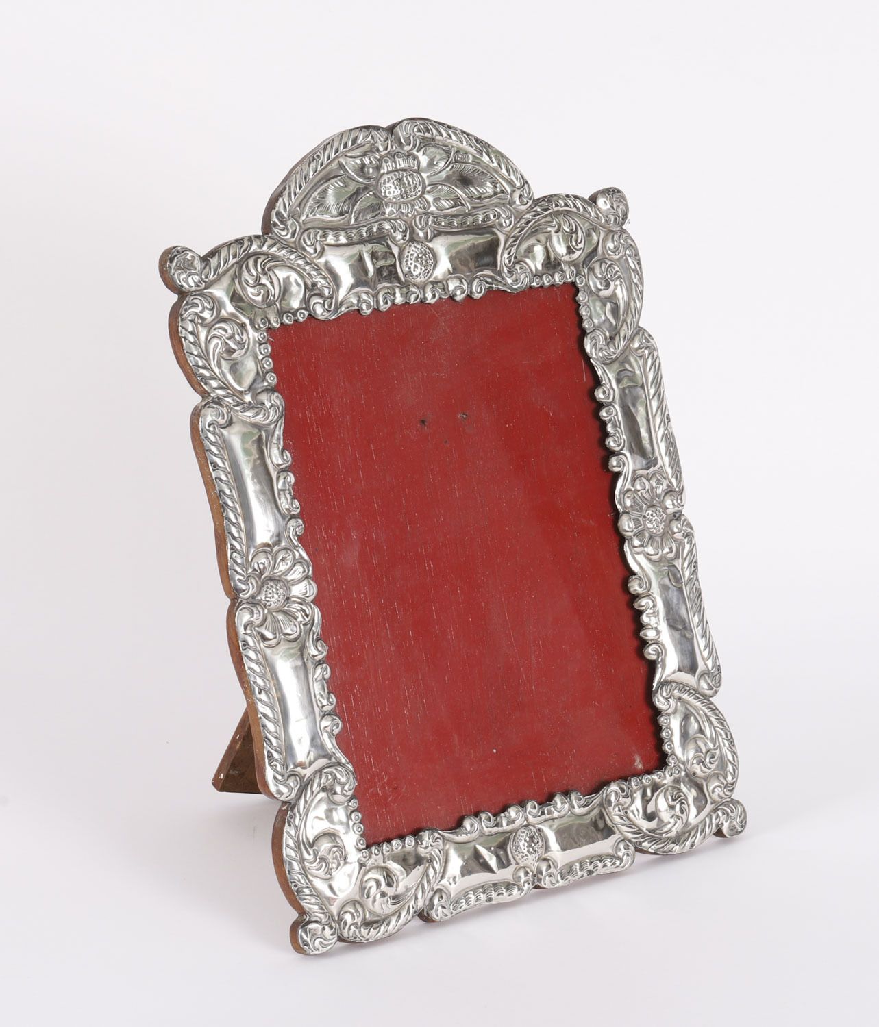 Antique 925 Silver Photo Frame Late 19th C  24x17cm Photo Size