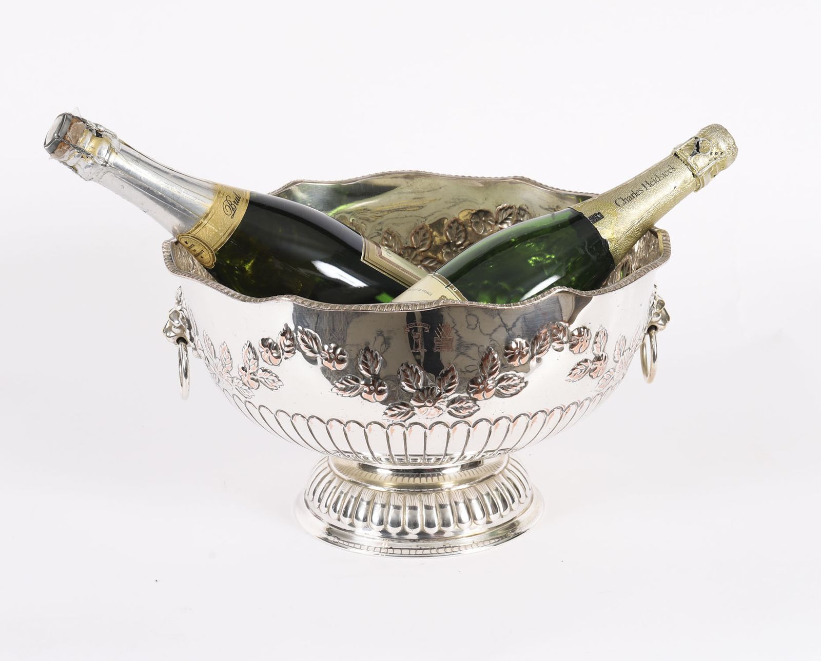 Antique Scottish Napier Clan Silver Plated On Copper Wine Cooler 19th C photo furniture