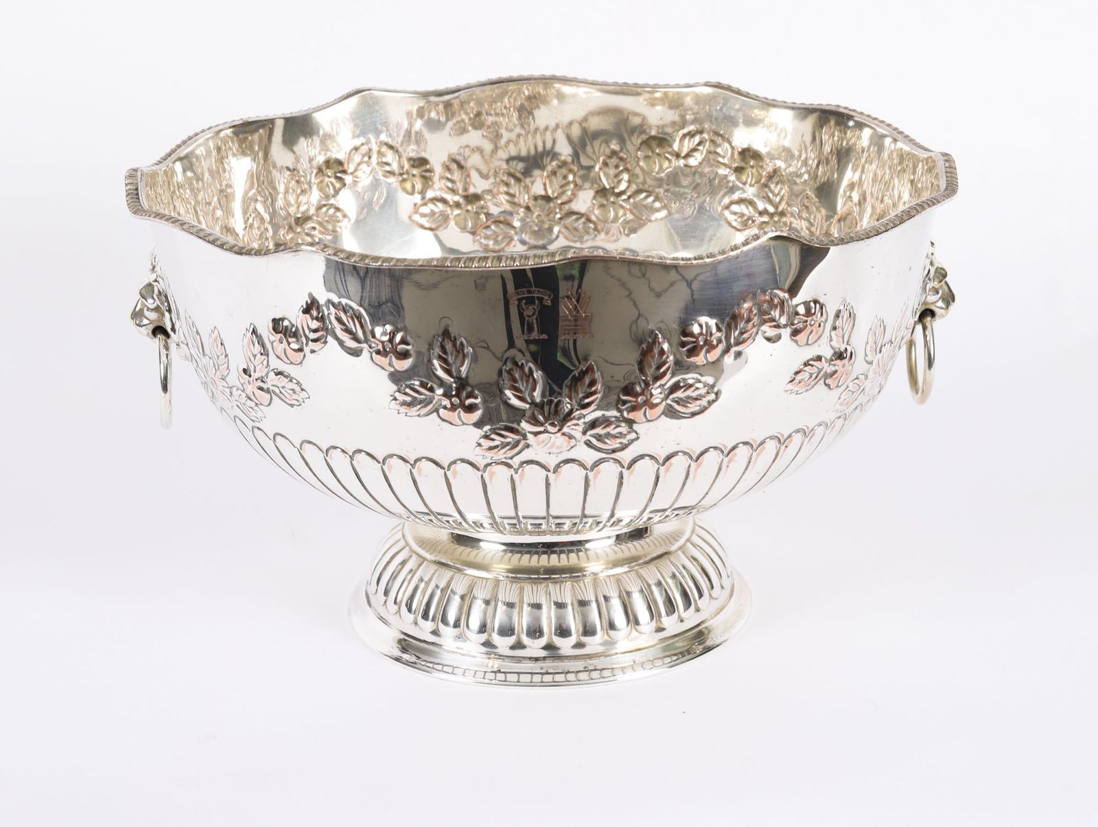 photo for sale Antique Scottish Napier Clan Silver Plated On Copper Wine Cooler 19th C