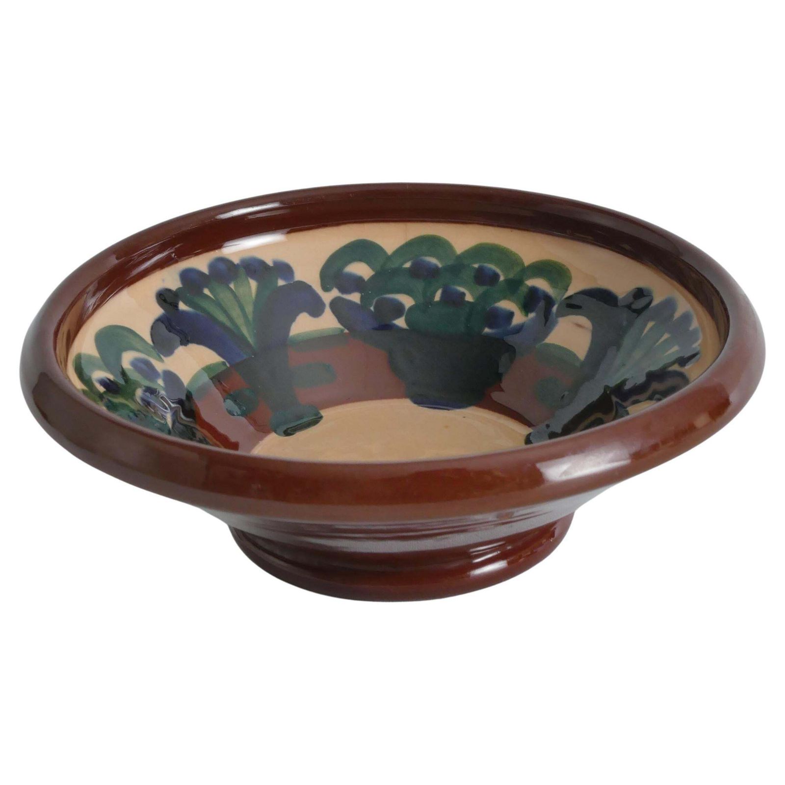 Art Noveau Floral Motif Bowl By Agda österberg, St. Erik Lervarufabriker, 1910s photo furniture