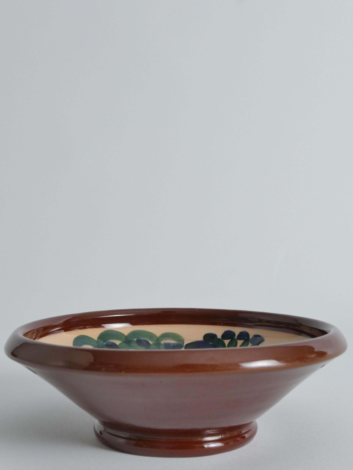 Art Noveau Floral Motif Bowl By Agda österberg, St. Erik Lervarufabriker, 1910s photo for sale
