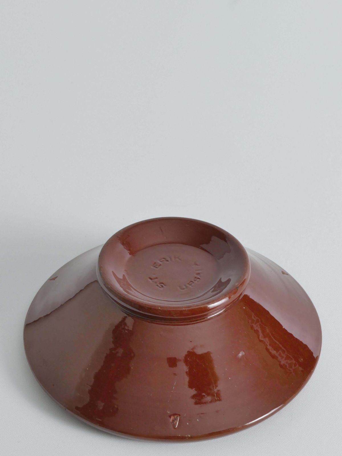 Art Noveau Floral Motif Bowl By Agda österberg, St. Erik Lervarufabriker, 1910s photo vintage
