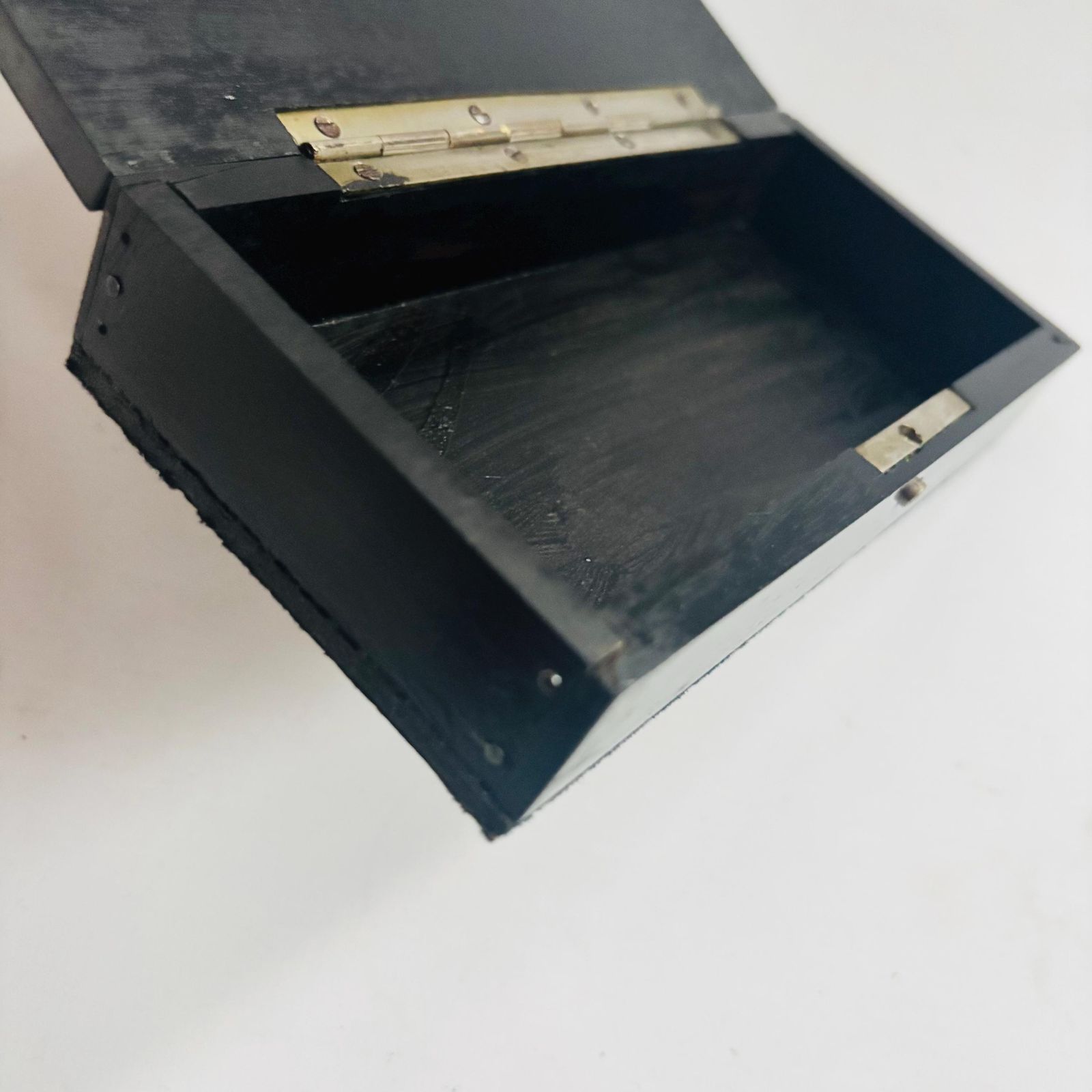 photo furniture Rare 1910 Antique Wood Keepsake Box | Collector's Item |Trinket/Jewellery Box | Marked 'Ebony'