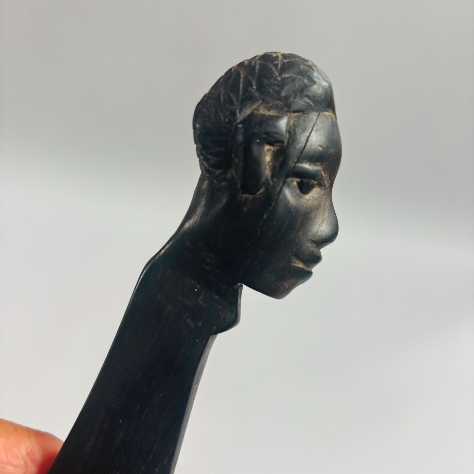 photo for sale Mid Century Ebony Letter Opener: African Tribal Art, Interior Decor