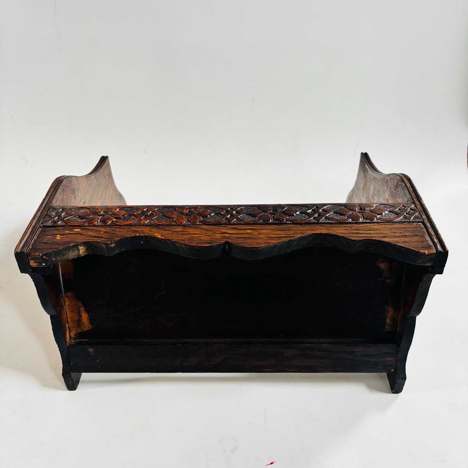 photo vintage Collectors Antique Novel Rest Oak Book Reading Stand Portable Lectern, Edwardian, C.1910