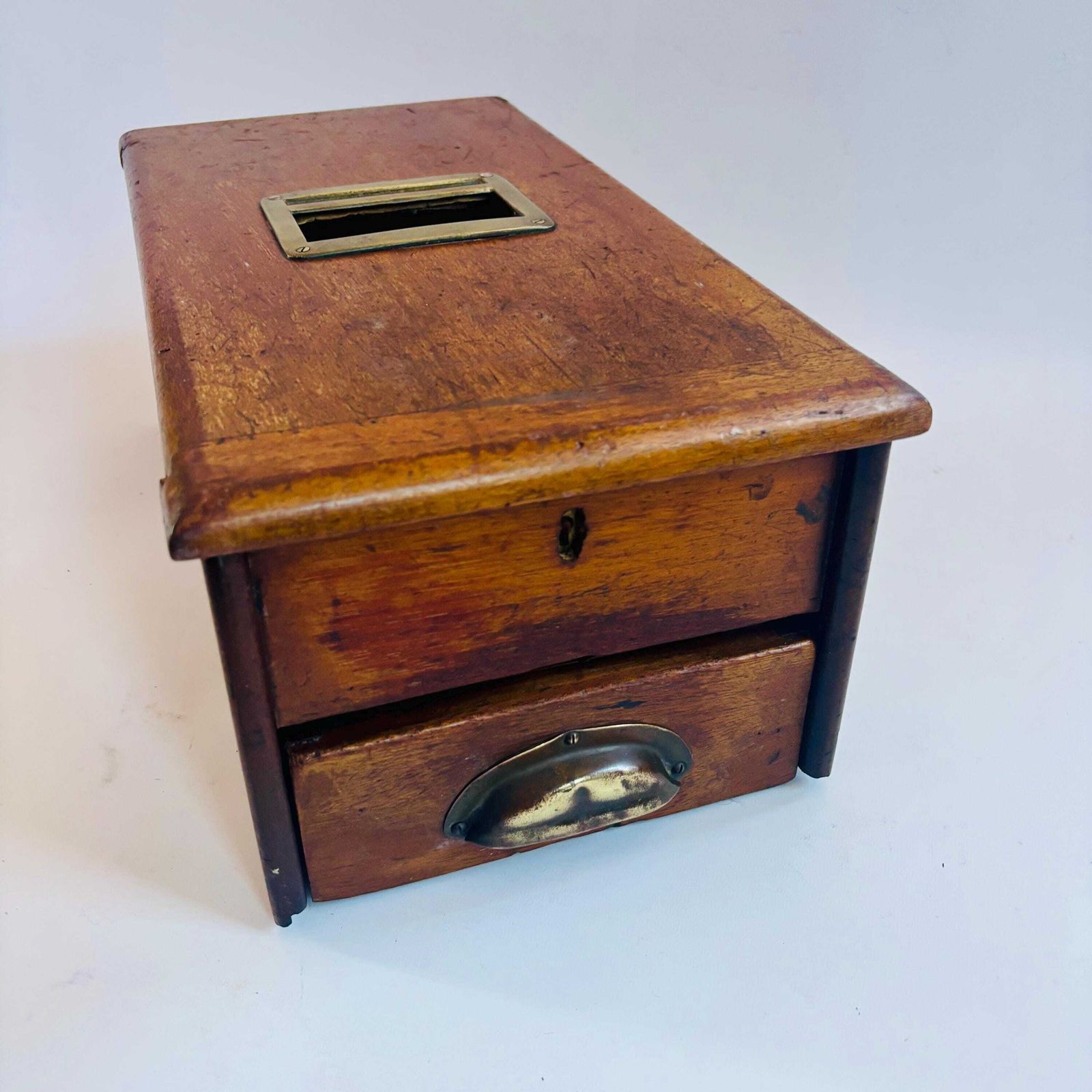 Antique Victorian Willen Cash Drawer: Oak & Brass Shop Display photo buy