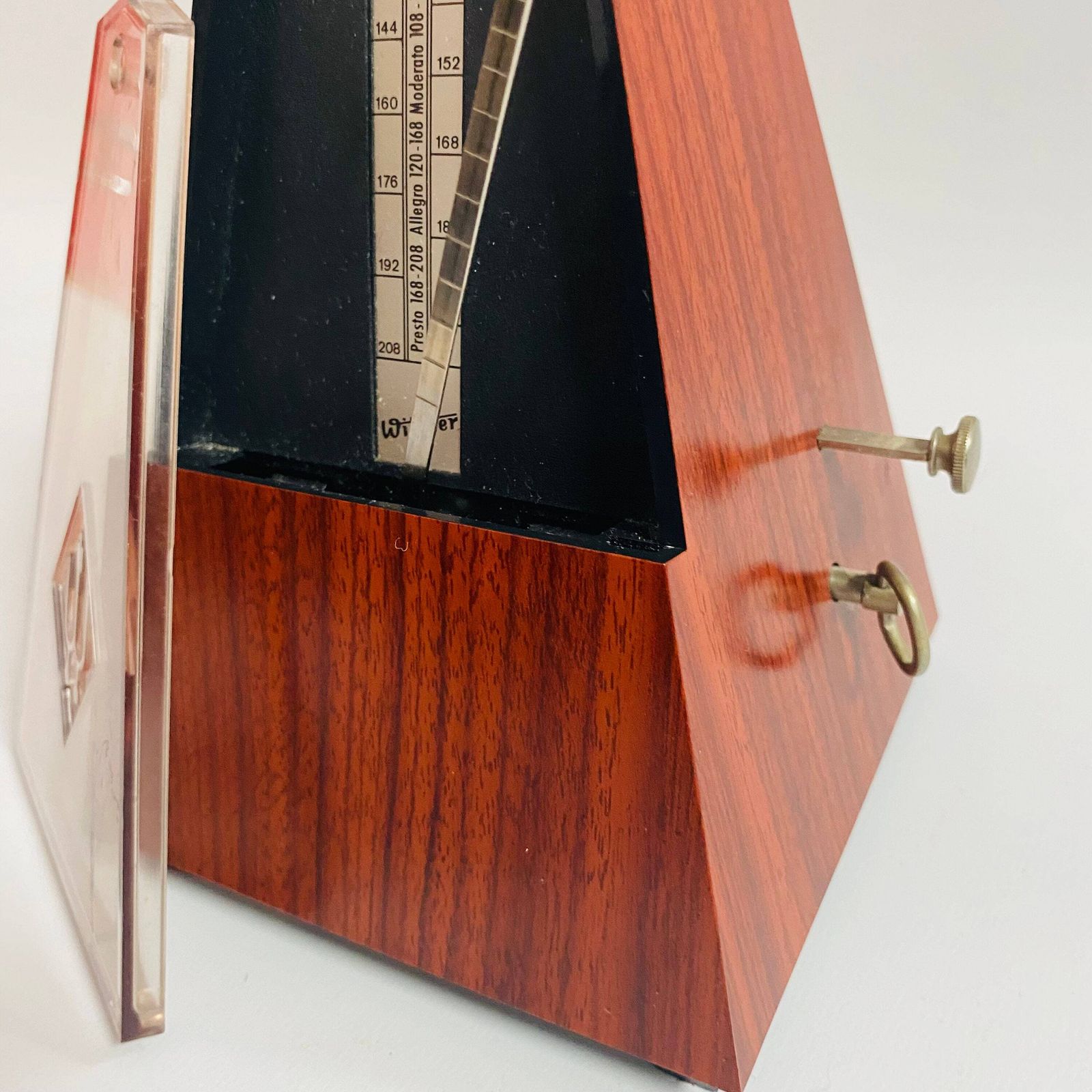 Musical Aid 1960s Wittner Metronome With Bell: Walnut Veneer, German Made photo buy