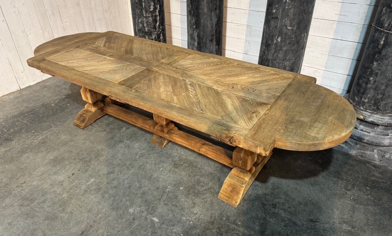 Large 3 Meter French Oak Farmhouse Dining Table photo Furniture