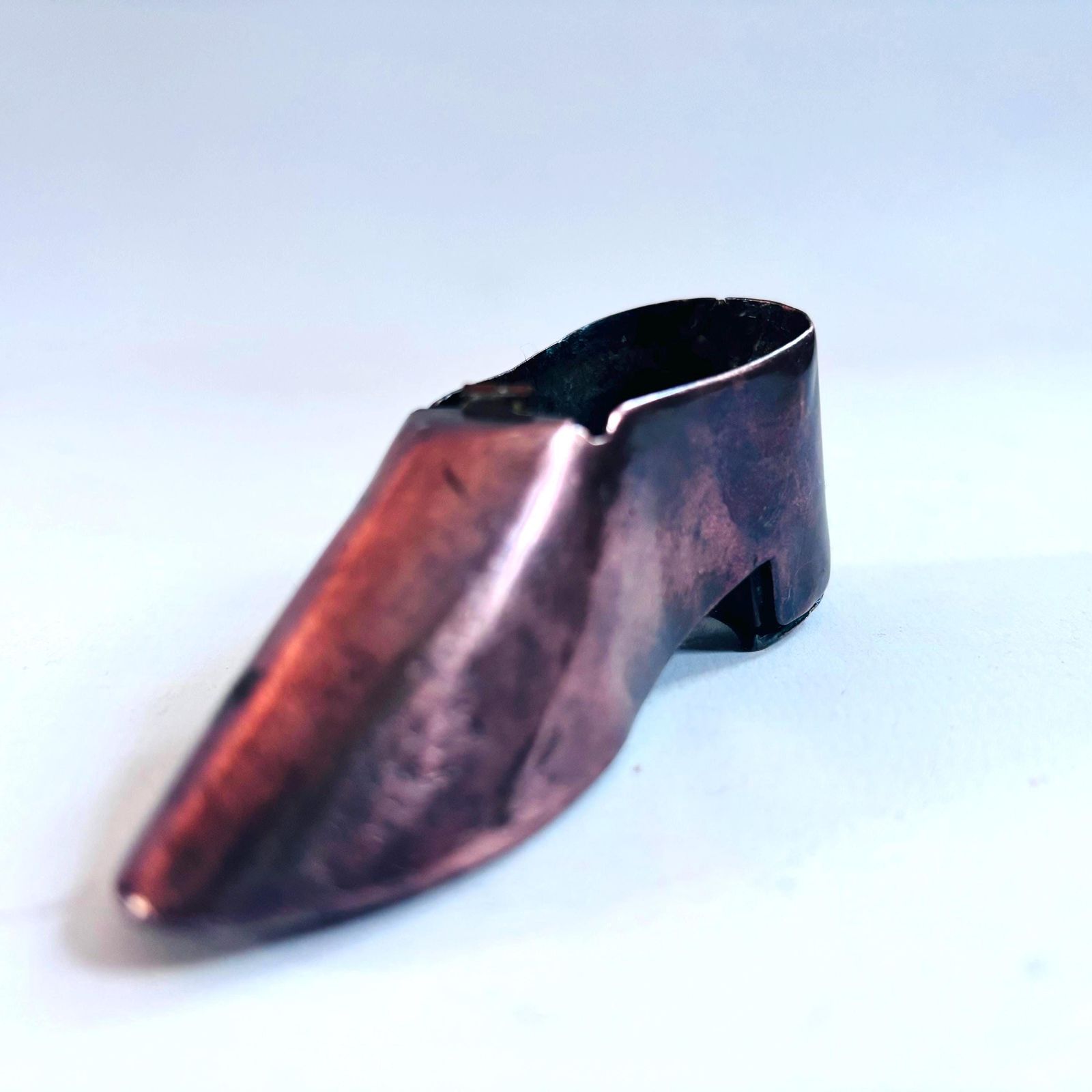 Vintage Copper Show Miniature Snuff Box Tin 1900s Pin Tray Ashtray Sewing photo Home Decor