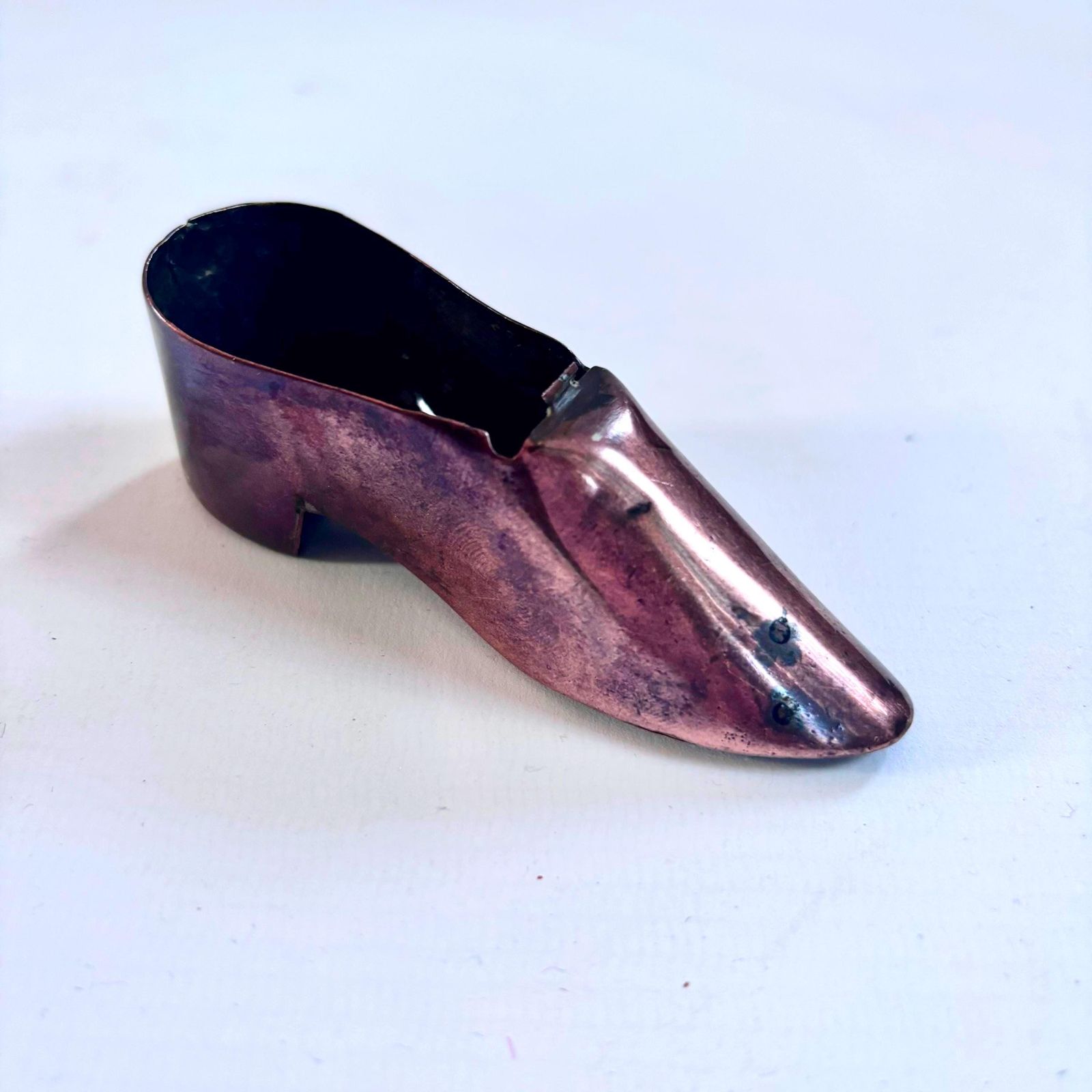 Vintage Copper Show Miniature Snuff Box Tin 1900s Pin Tray Ashtray Sewing photo buy
