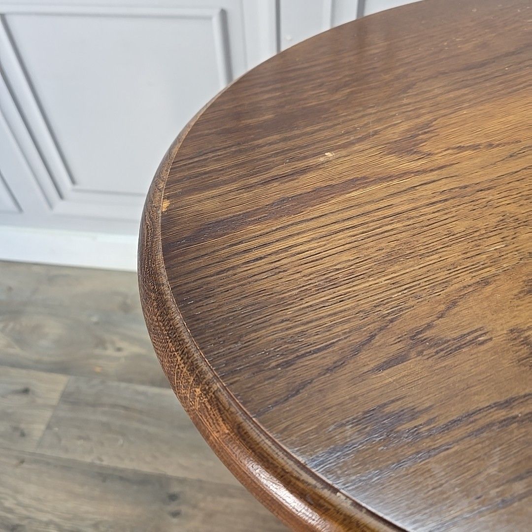 Vintage Oak Side Table Old Mill Traditional Occasional End Table Solid Wood photo 130.0