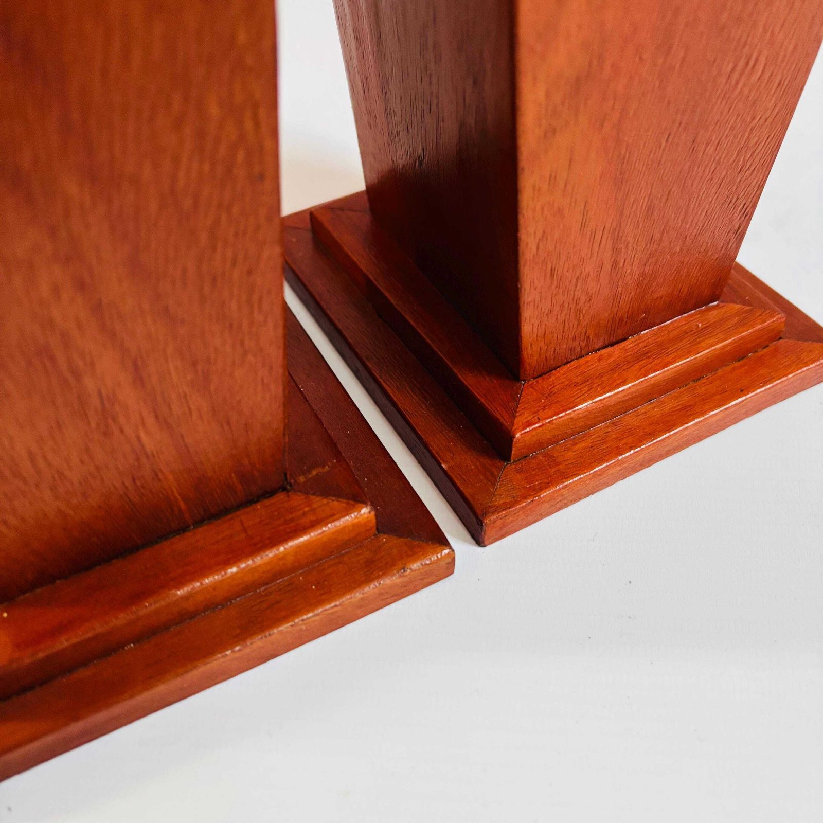 Art Deco Oak Veneer Pots: Handmade Marquetry By David Lyons. photo buy