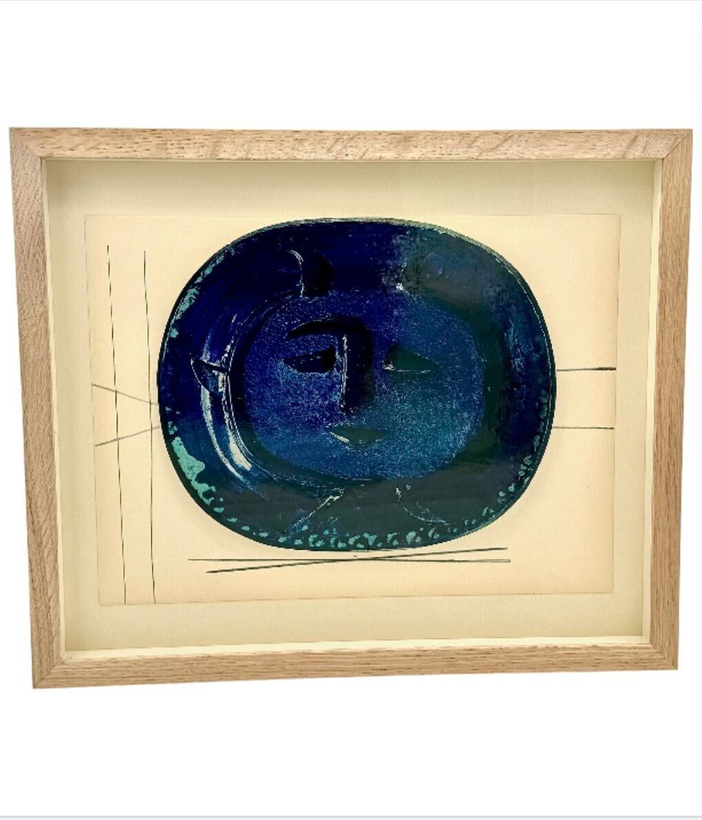 A Framed Lithographic Plate From The 1948 Swedish, Limited Edition Portfolio Of Only 200  “Ceramiques De Picasso”