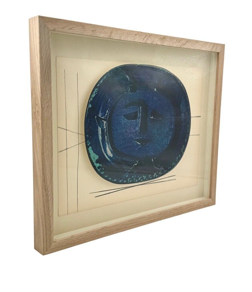 A Framed Lithographic Plate From The 1948 Swedish, Limited Edition Portfolio Of Only 200  “Ceramiques De Picasso” photo vinterior