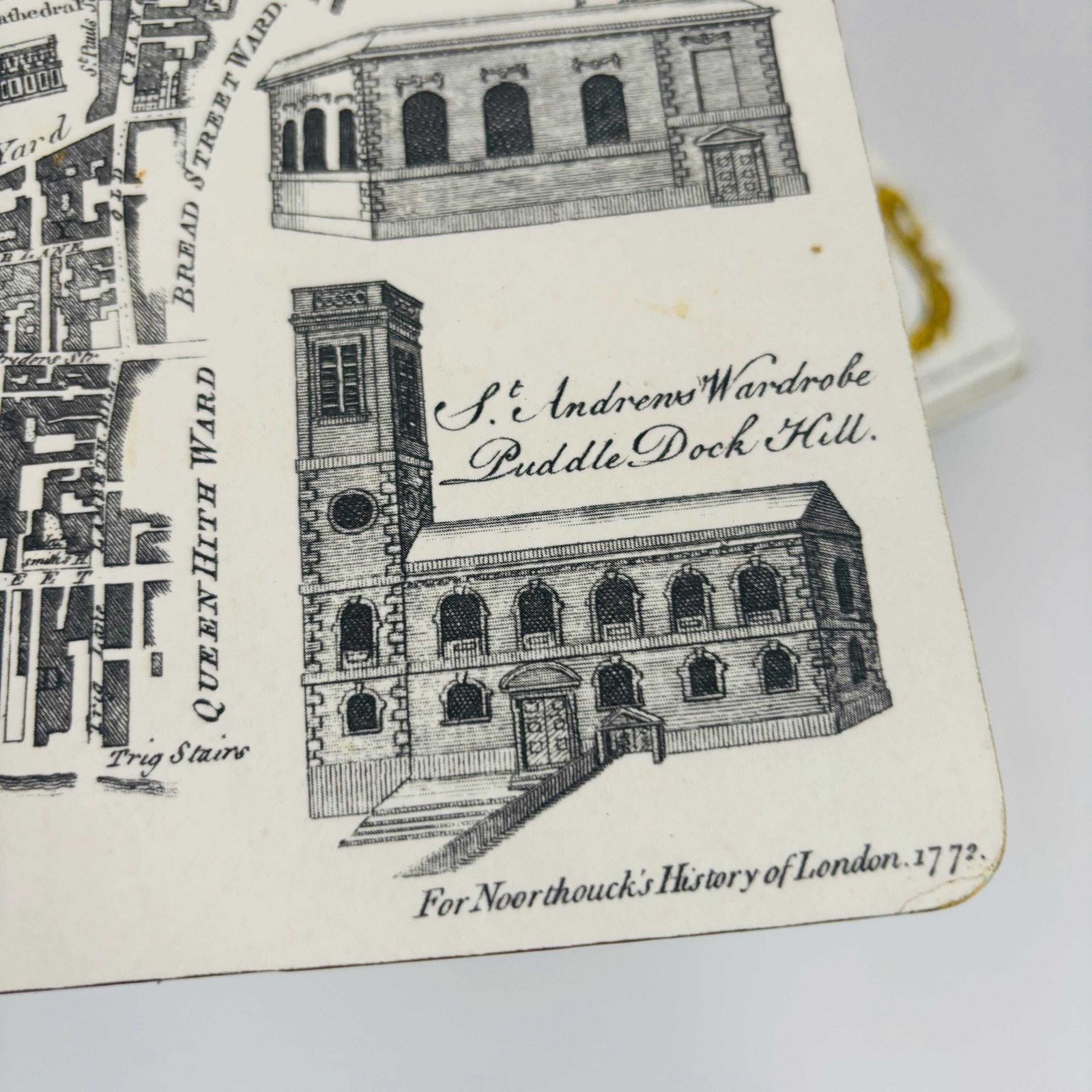 Vintage London Map Placemats: Set Of 6 Retro Adsum Of Exeter Mats. photo vintage
